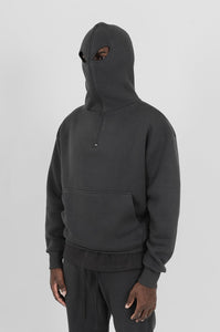 balaclava hoodie, slate grey